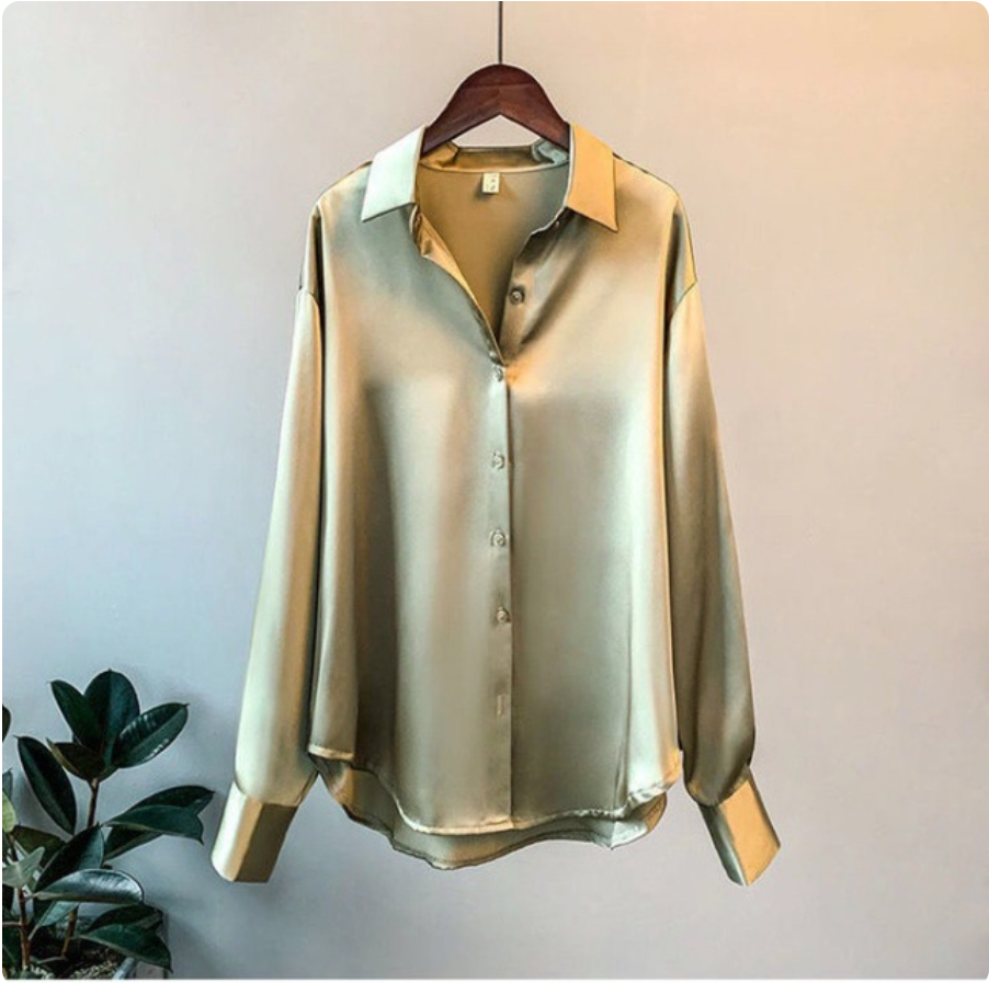 Vilora™ - Silky Long-Sleeve Blouse