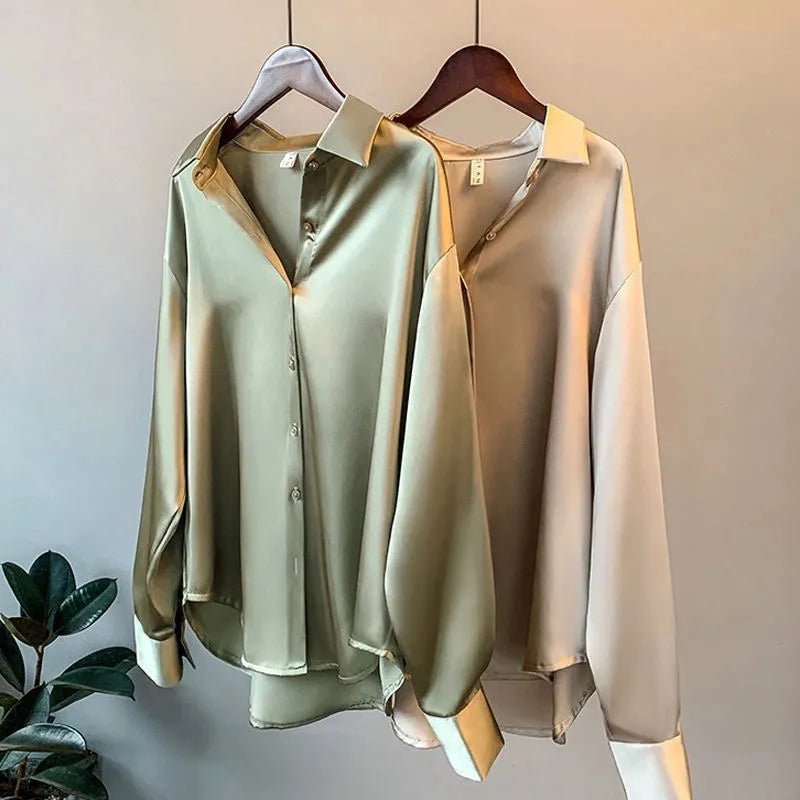 Vilora™ - Silky Long-Sleeve Blouse