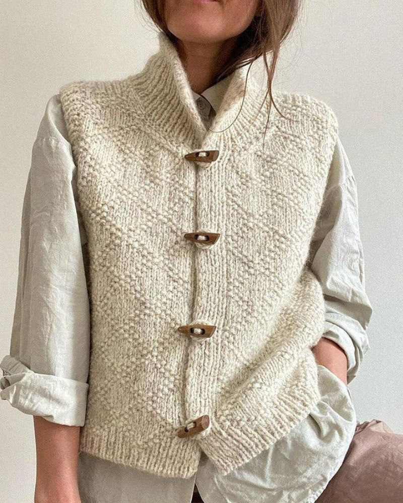Vilora™  - Classic Sleeveless Cardigan