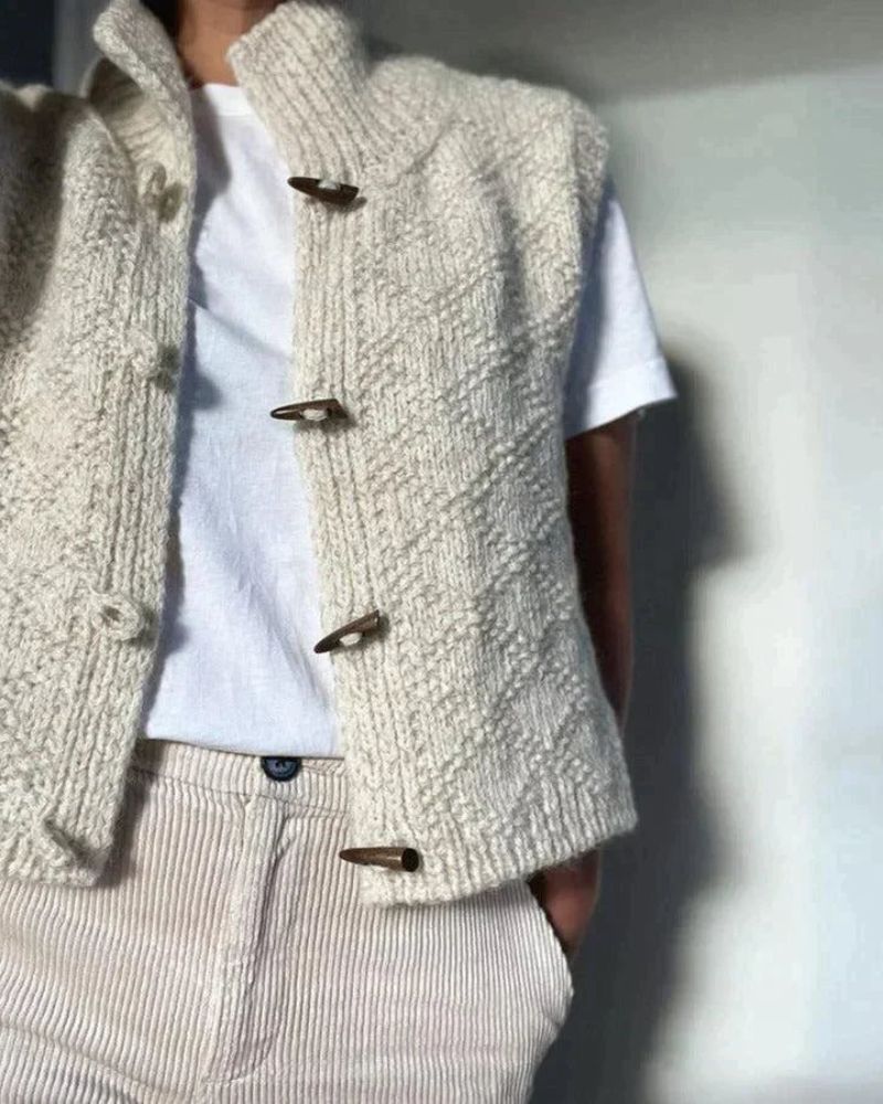 Vilora™  - Classic Sleeveless Cardigan