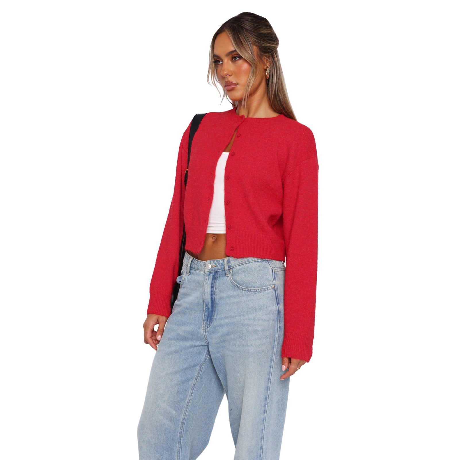 Vilora™  - Casual Cropped Long Sleeve Cardigan