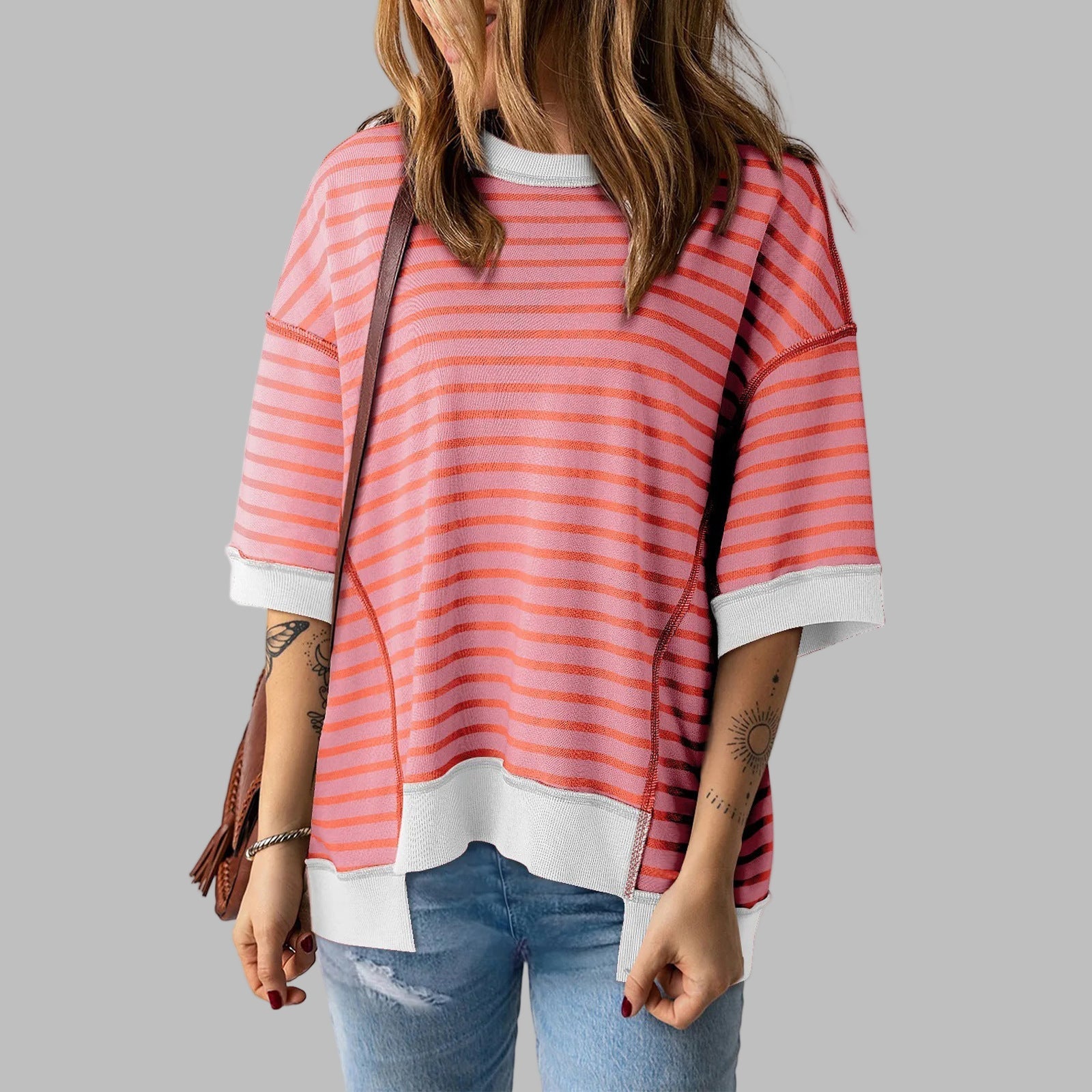 Vilora™  - Casual Oversized Striped Pullover Top