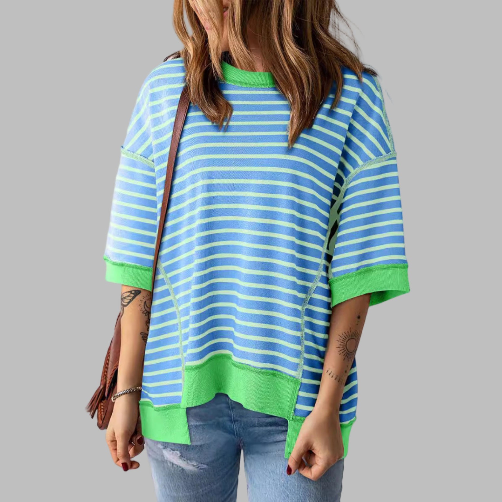 Vilora™  - Casual Oversized Striped Pullover Top