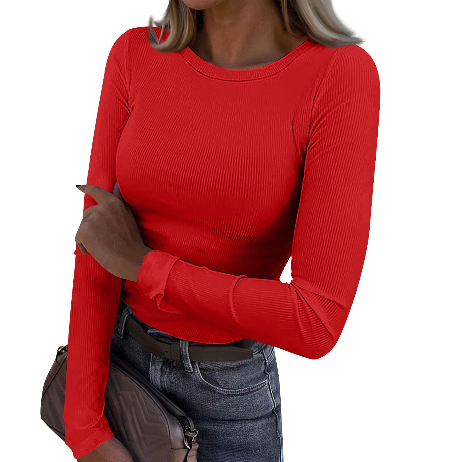 Vilora™  - Crewneck Rib Fit Top
