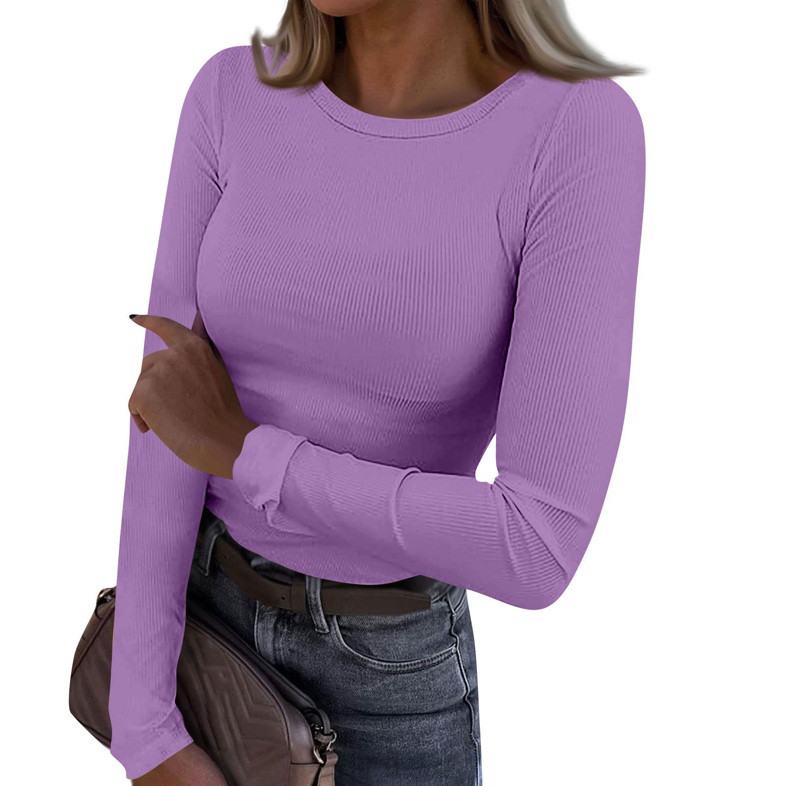 Vilora™  - Crewneck Rib Fit Top