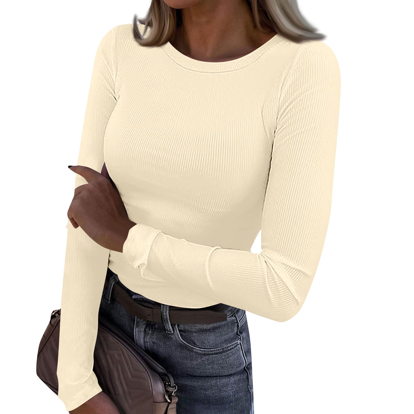 Vilora™  - Crewneck Rib Fit Top