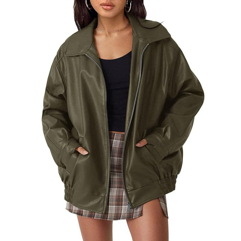 Vilora™  – Modern Oversized Vintage Inspired Biker Jacket