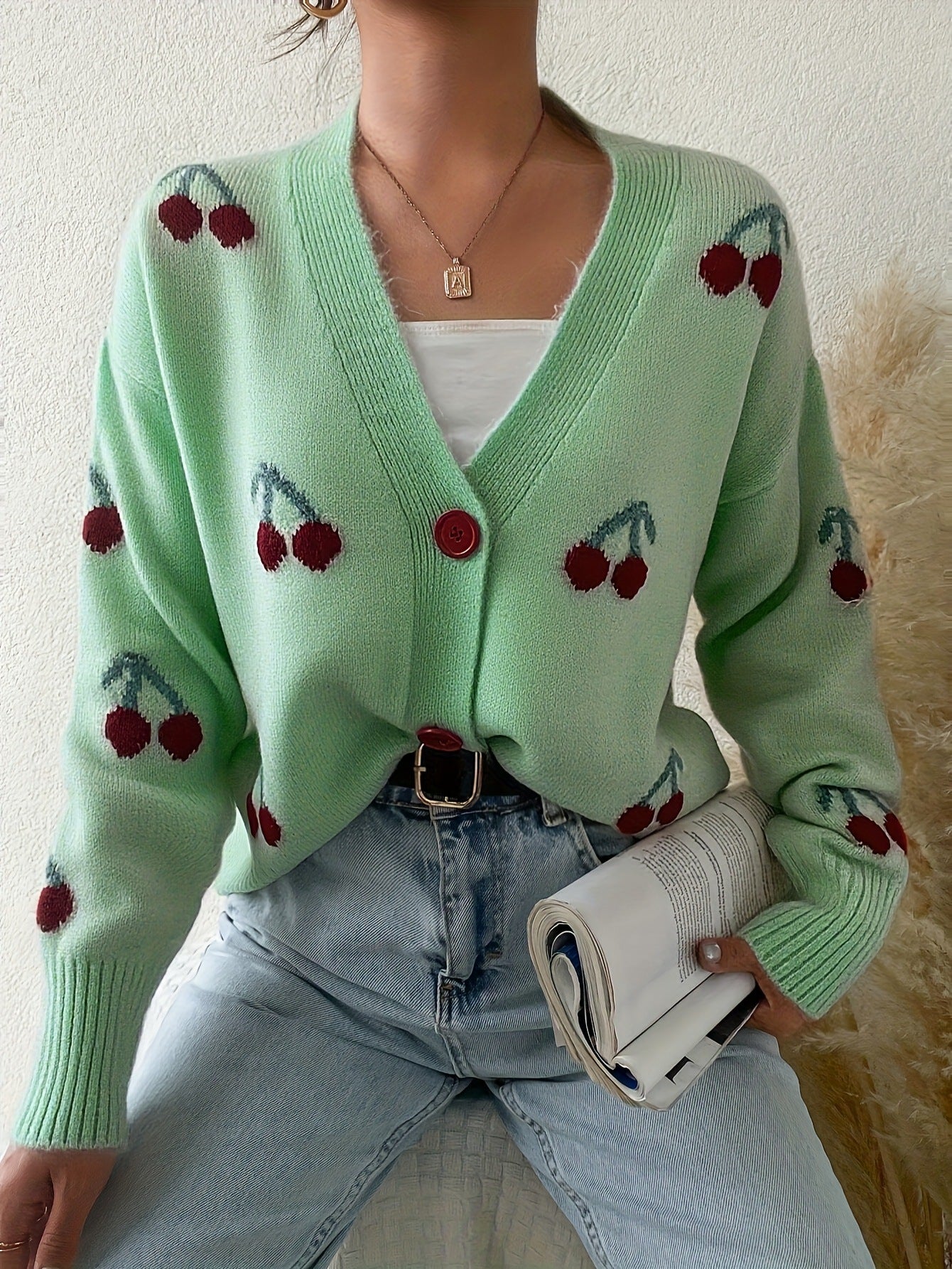 Vilora™  - Chic Button Front Long Sleeve Cardigan