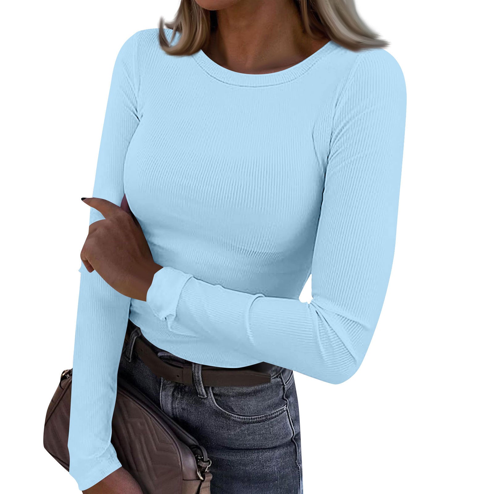 Vilora™  - Crewneck Rib Fit Top
