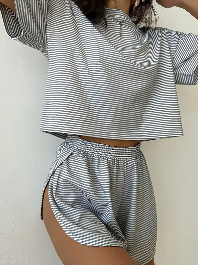 Vilora™  – Comfy Short Sleeve Loungewear Co-ord