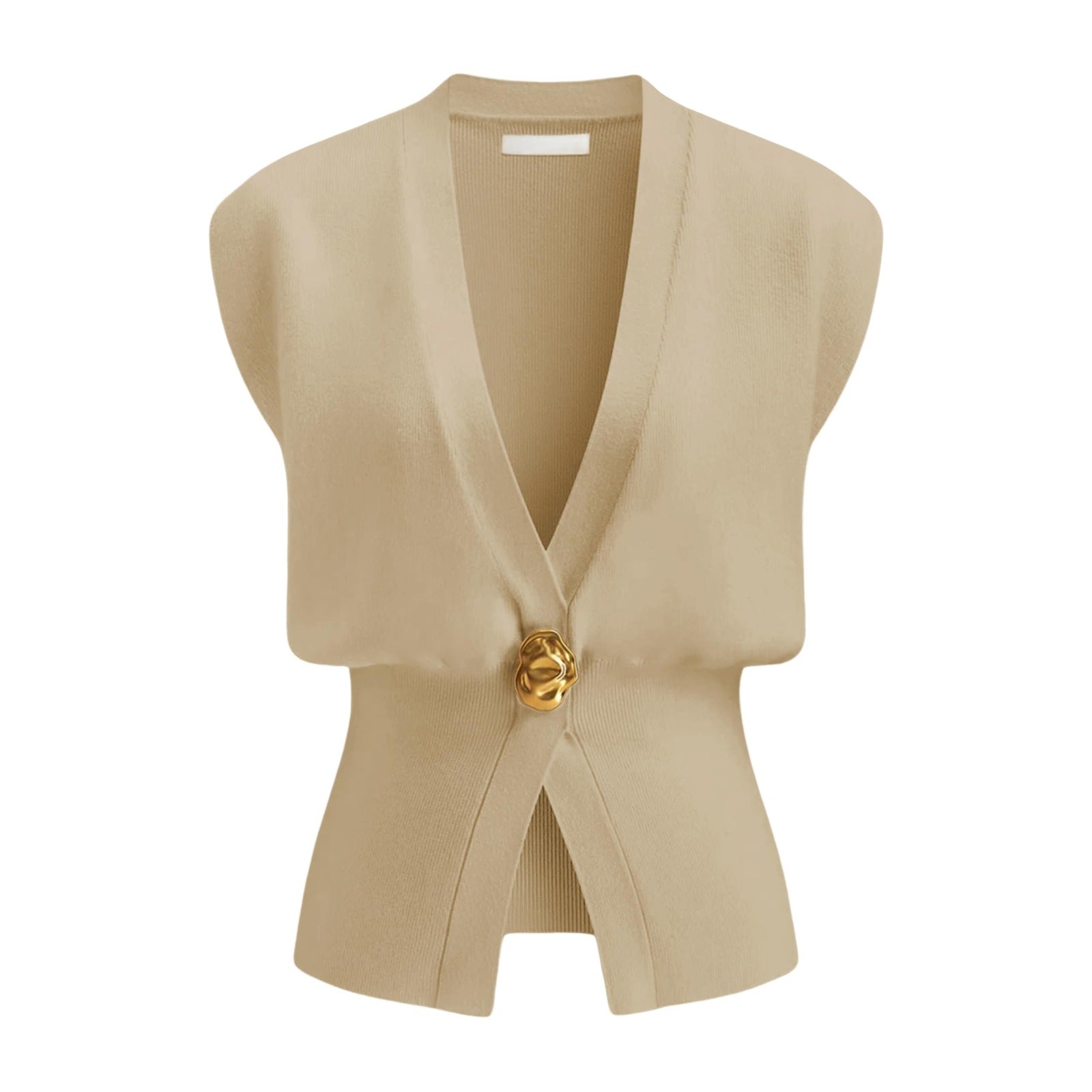Vilora™  – Elegant V-Neck Button-Front Vest Top