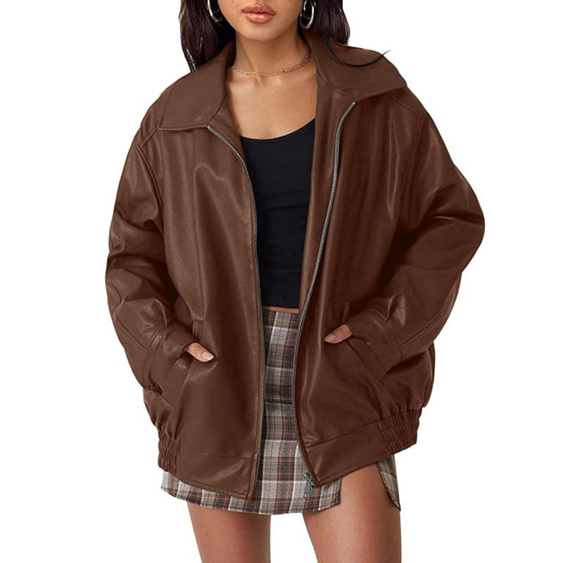 Vilora™  – Modern Oversized Vintage Inspired Biker Jacket