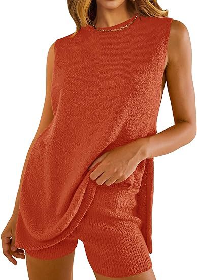 Vilora™  – Sleeveless Lounge Pullover & Shorts Duo