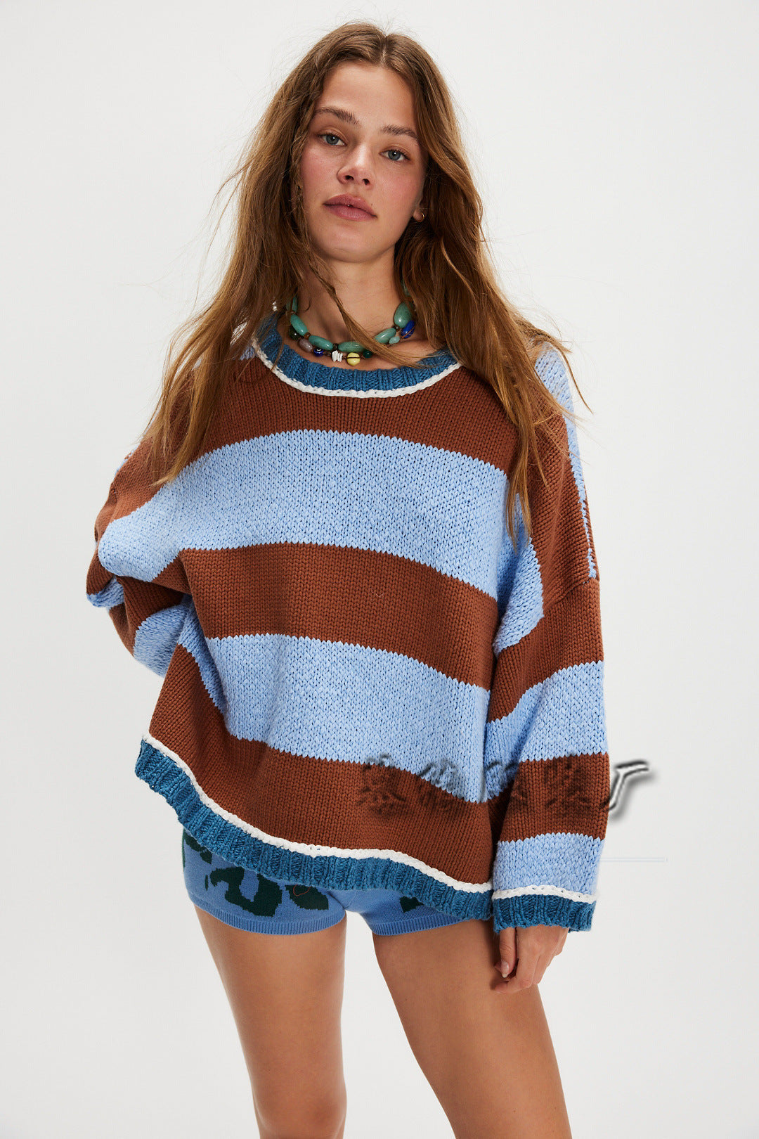 Vilora™  - Classic Striped Crew Neck Sweater