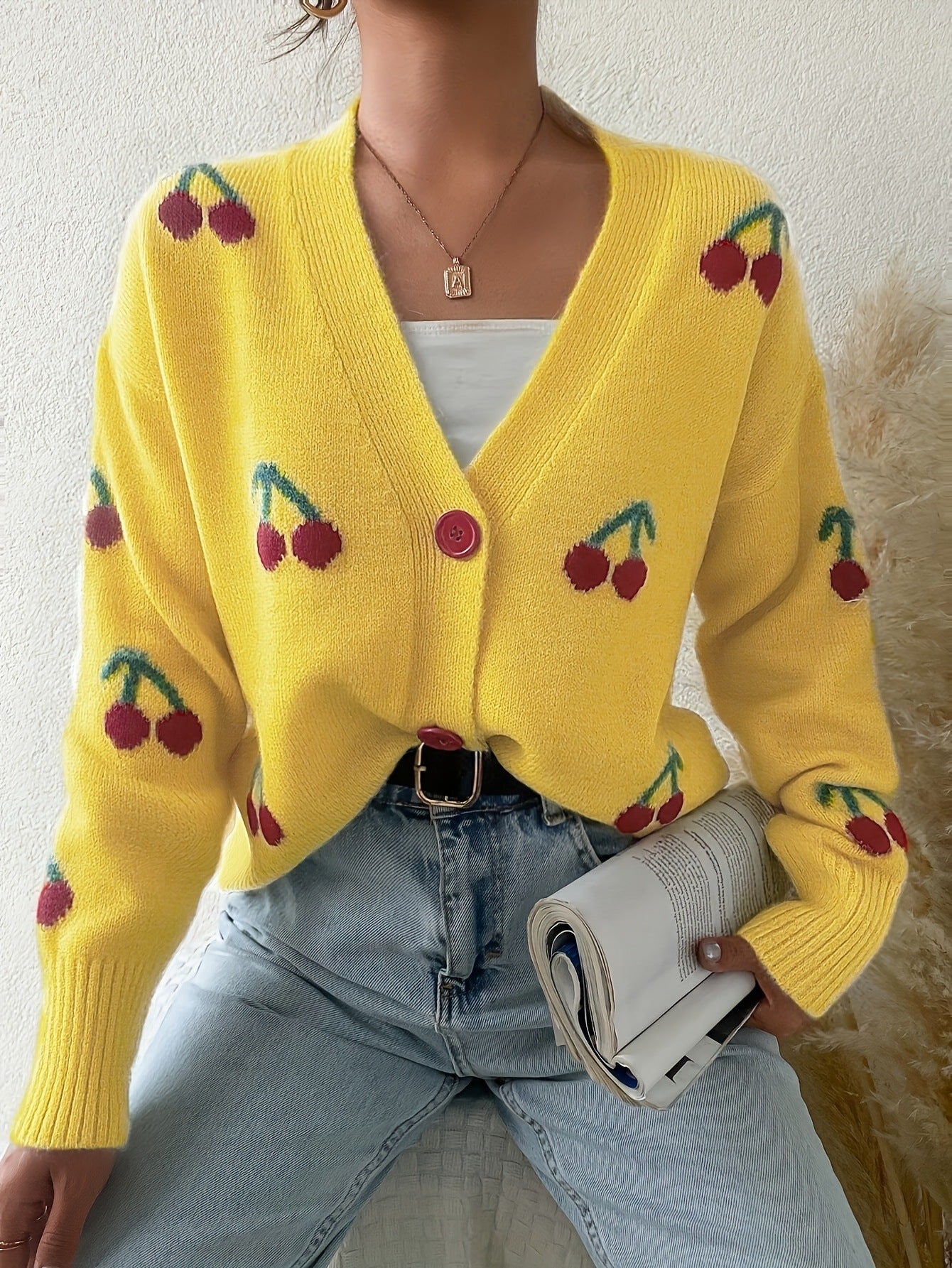 Vilora™  - Chic Button Front Long Sleeve Cardigan