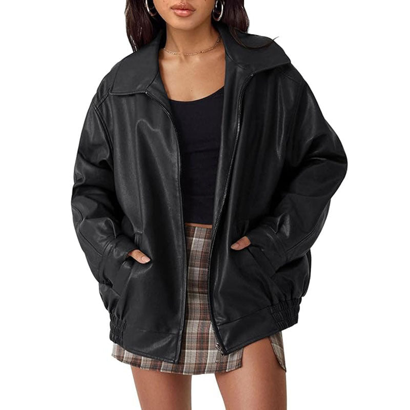 Vilora™  – Modern Oversized Vintage Inspired Biker Jacket