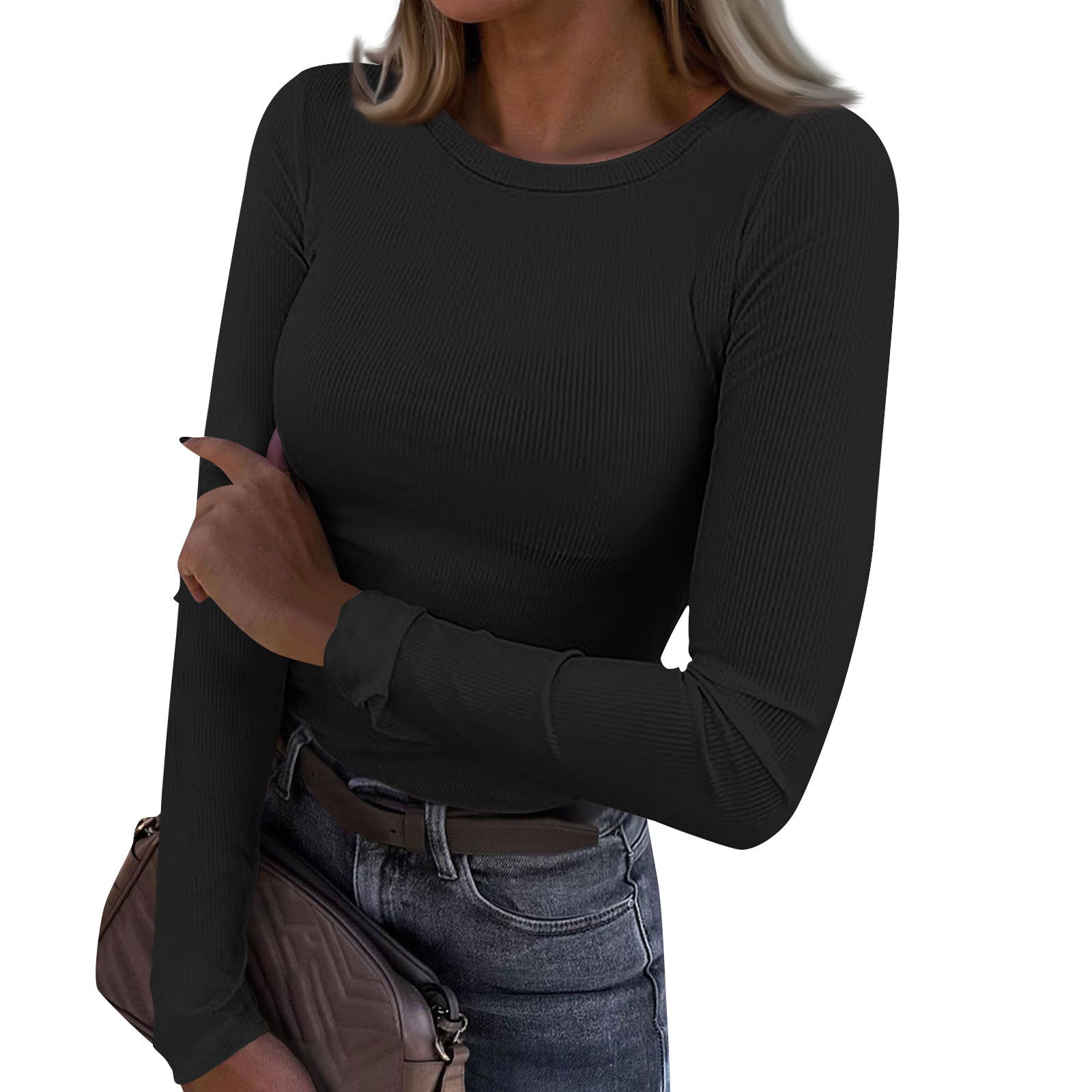 Vilora™  - Crewneck Rib Fit Top