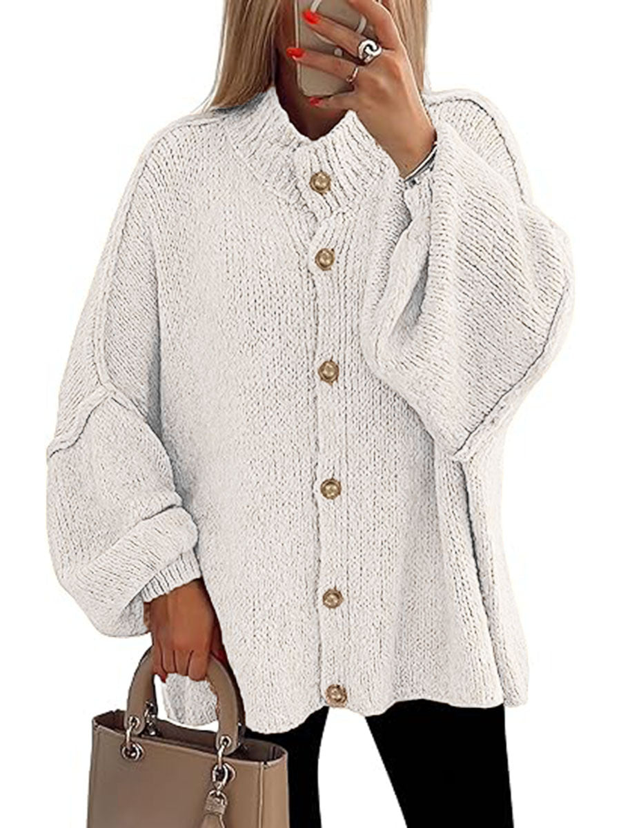 Vilora™  - Cozy Button Down Long Sleeve Chunky Jacket