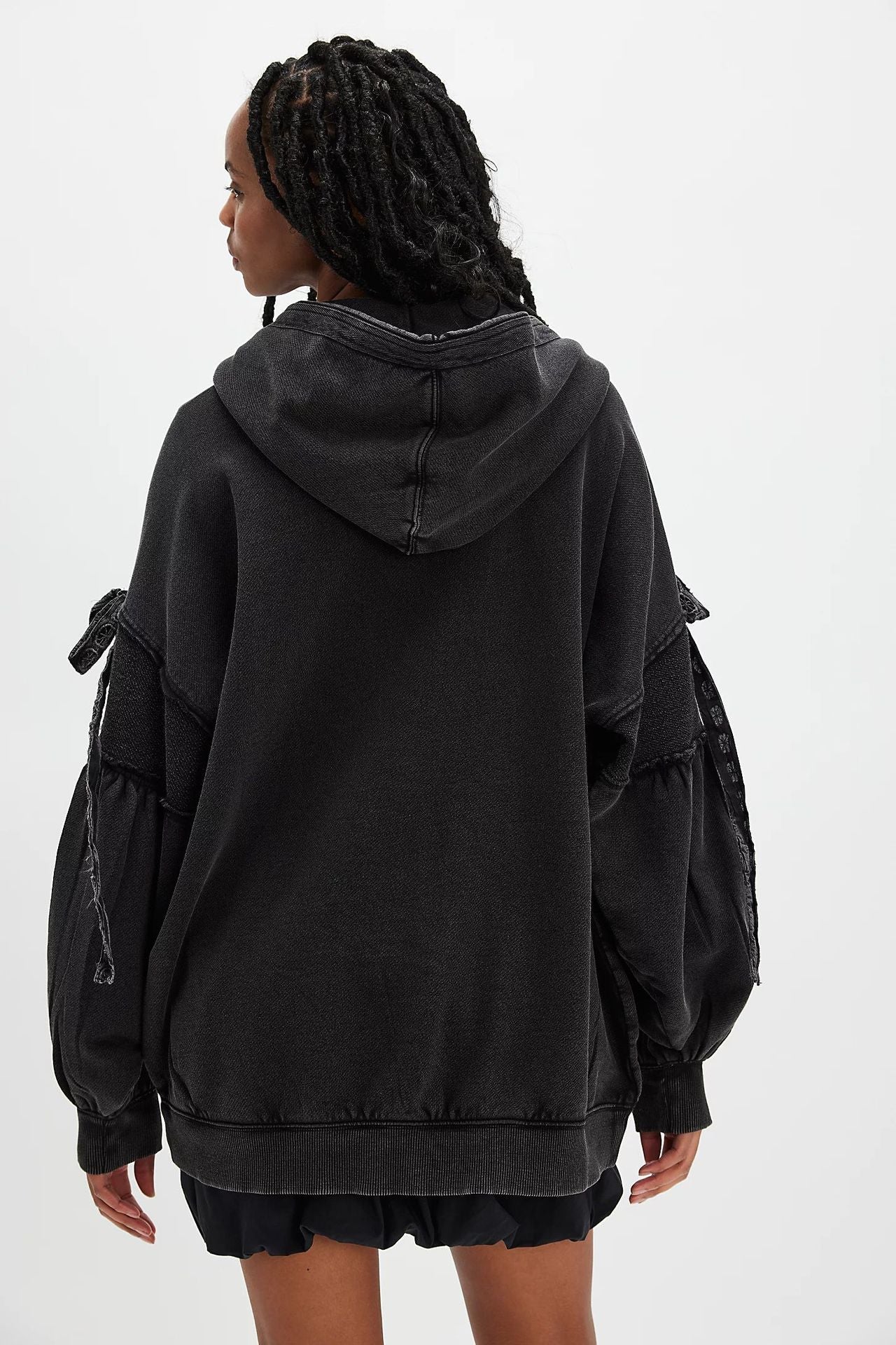 Vilora™  - Chic Zip Up Hooded Side Bow Long Sleeve Jacket