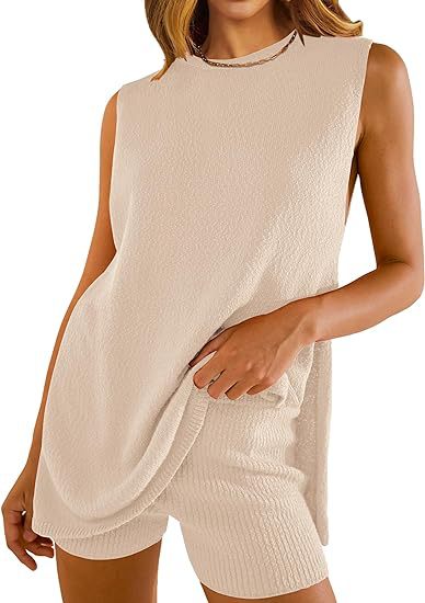 Vilora™  – Sleeveless Lounge Pullover & Shorts Duo