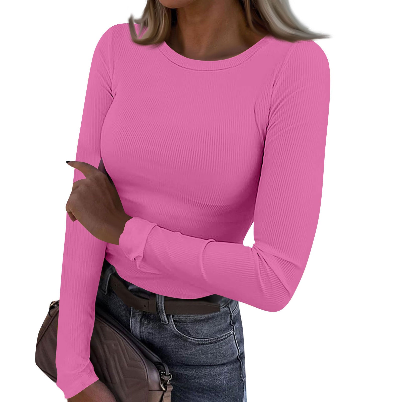 Vilora™  - Crewneck Rib Fit Top
