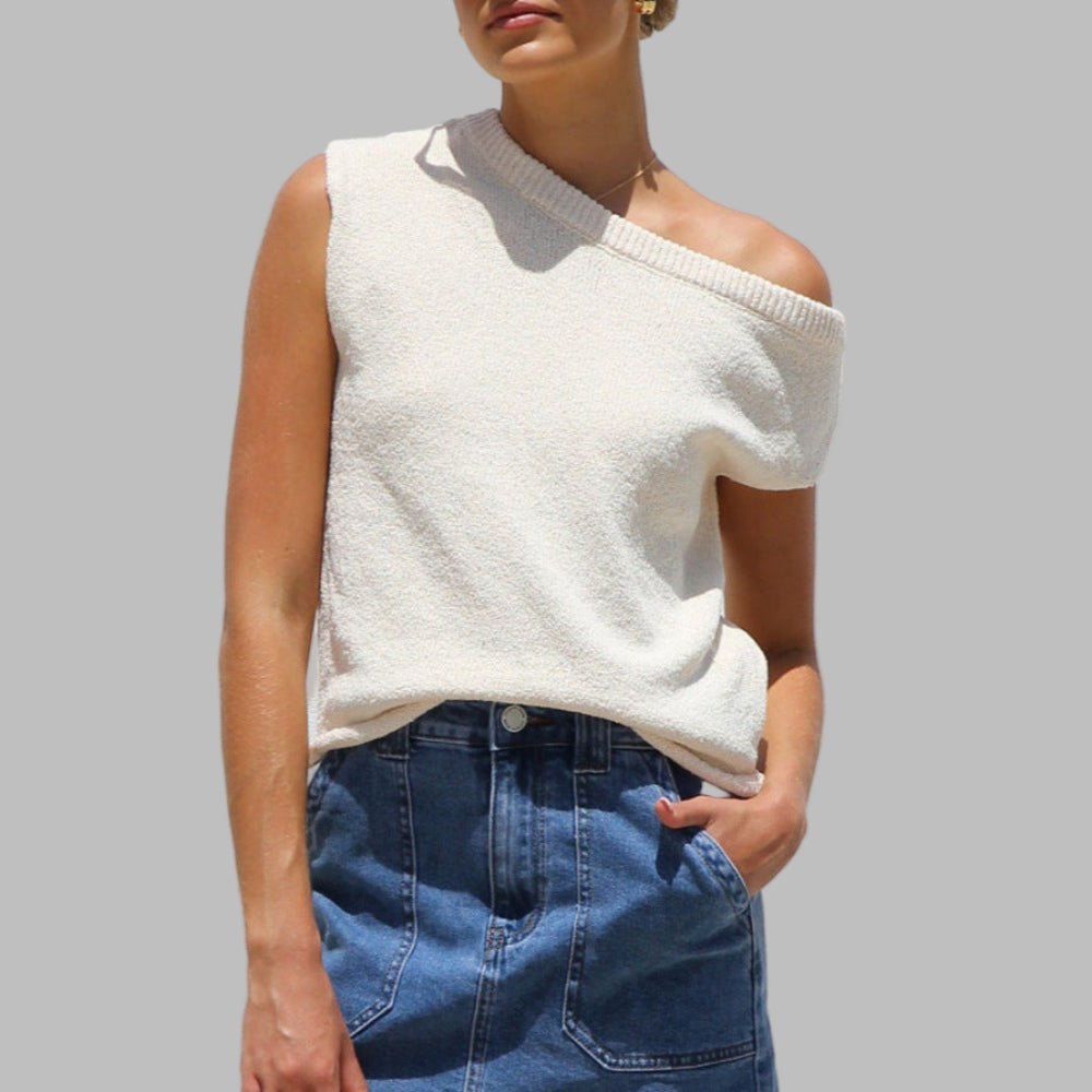 Vilora™  - Short Sleeve Sweater Blouse