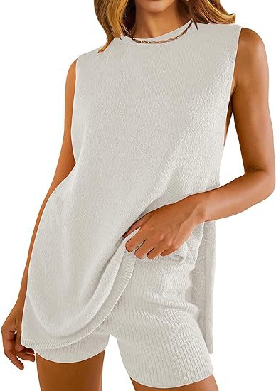 Vilora™  – Sleeveless Lounge Pullover & Shorts Duo