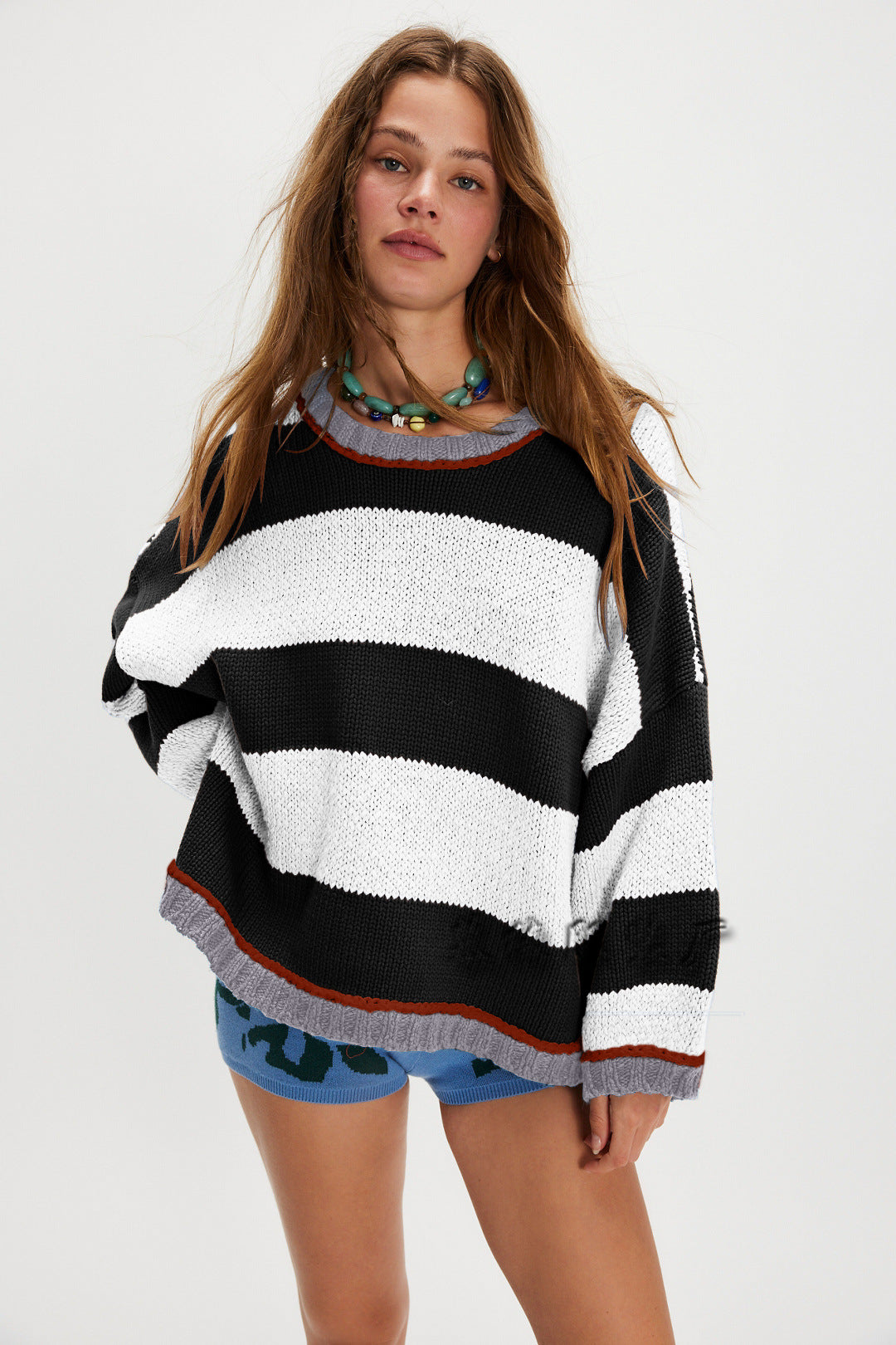 Vilora™  - Classic Striped Crew Neck Sweater