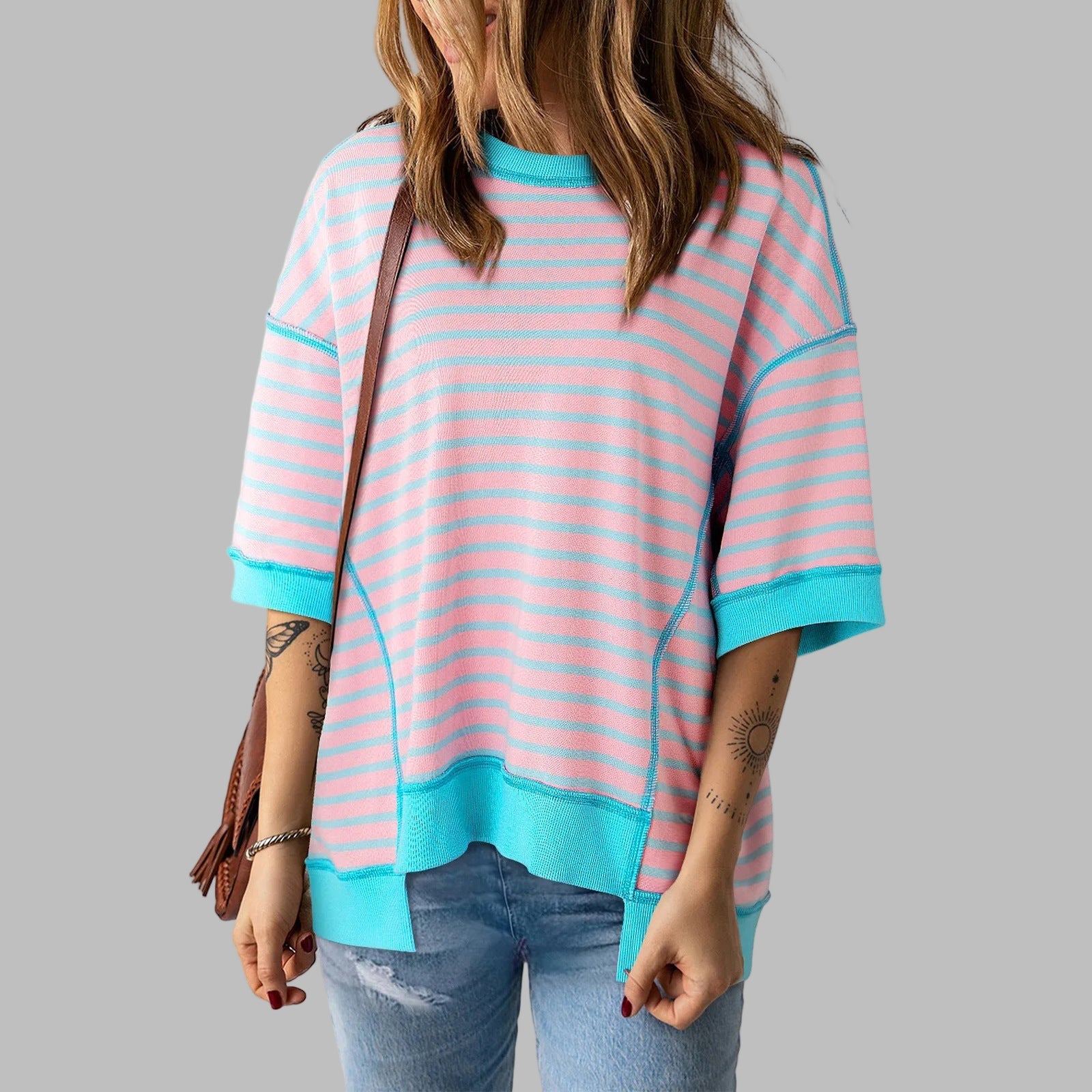 Vilora™  - Casual Oversized Striped Pullover Top