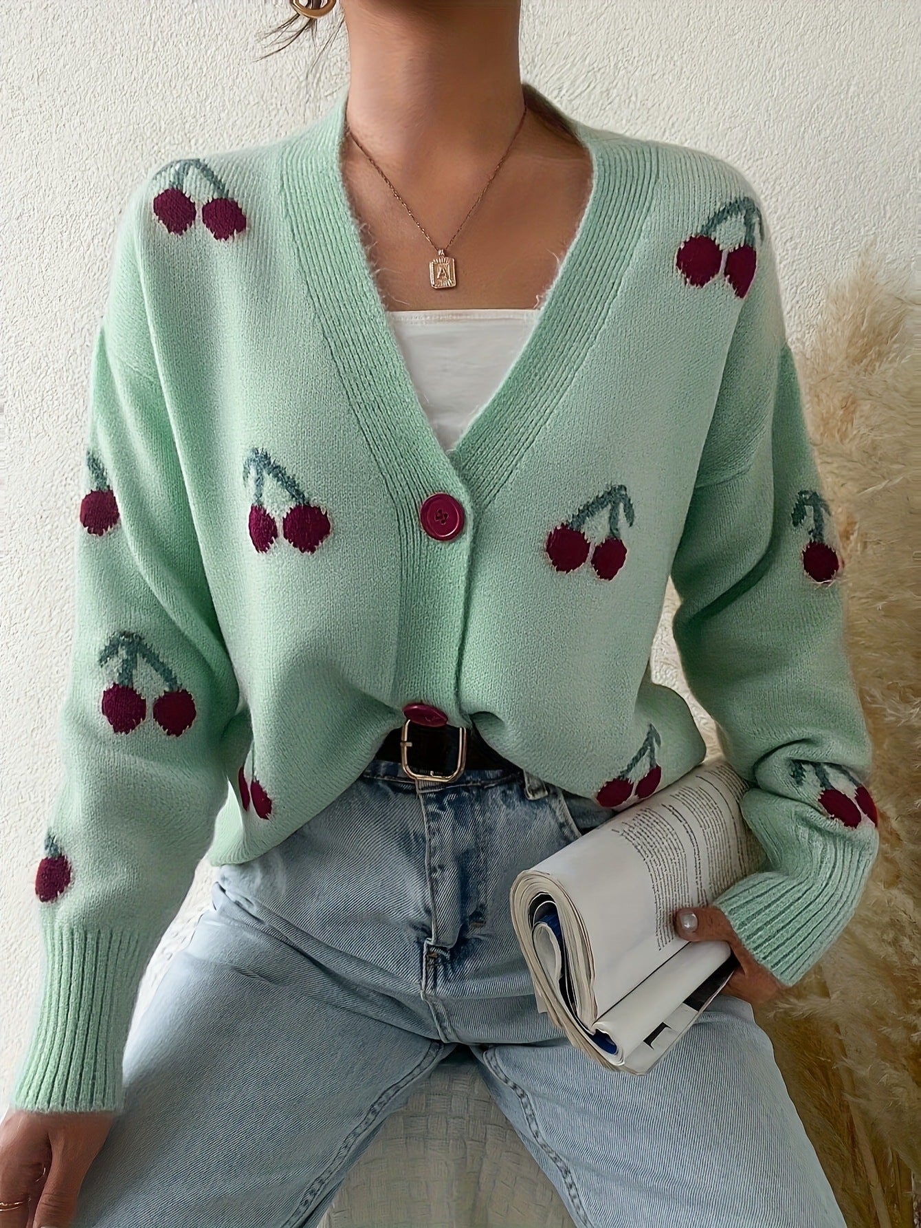 Vilora™  - Chic Button Front Long Sleeve Cardigan