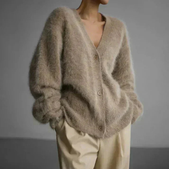 Vilora™  - Fuzzy Mohair Cardigan