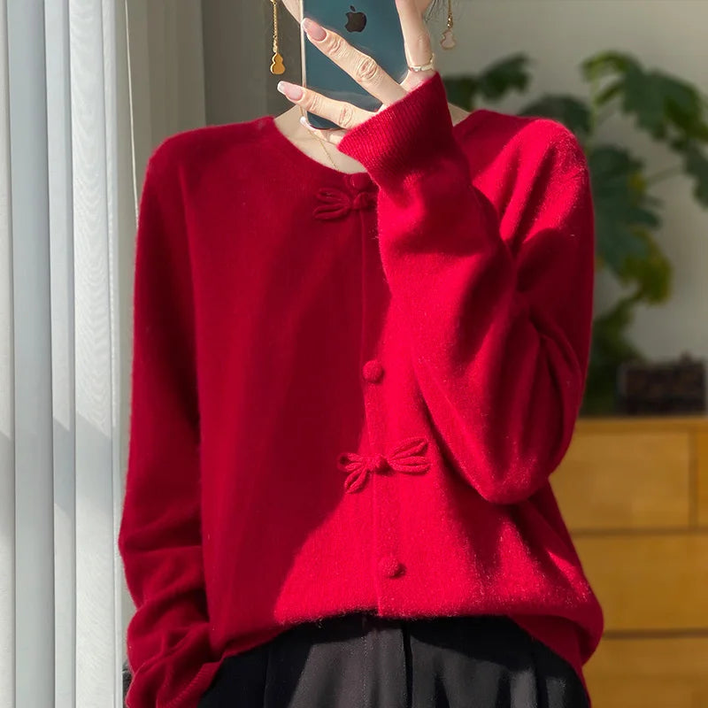 Vilora™  - Chic Bow Cardigan