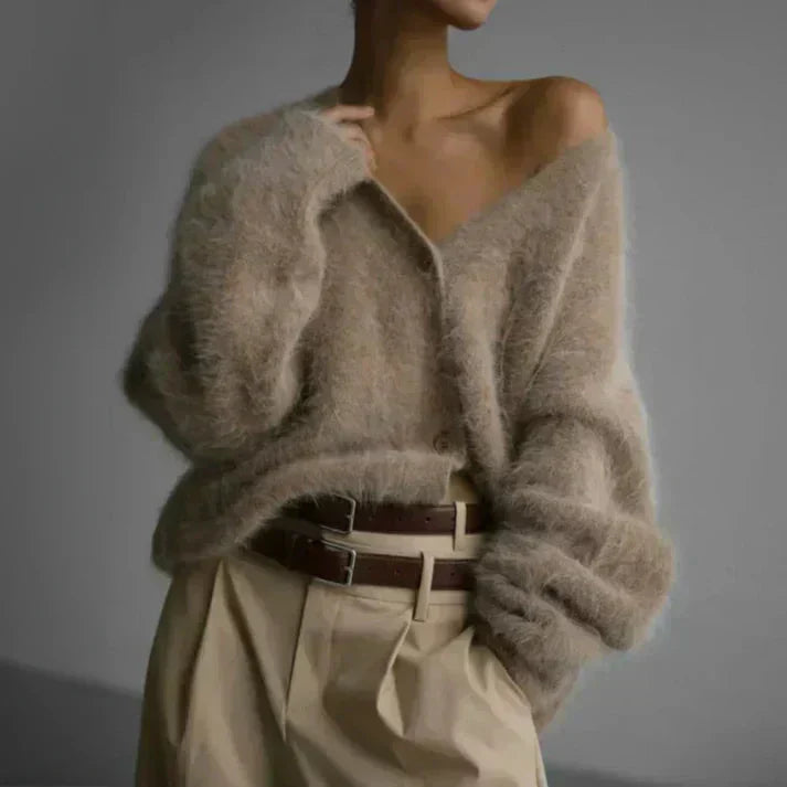 Vilora™  - Fuzzy Mohair Cardigan