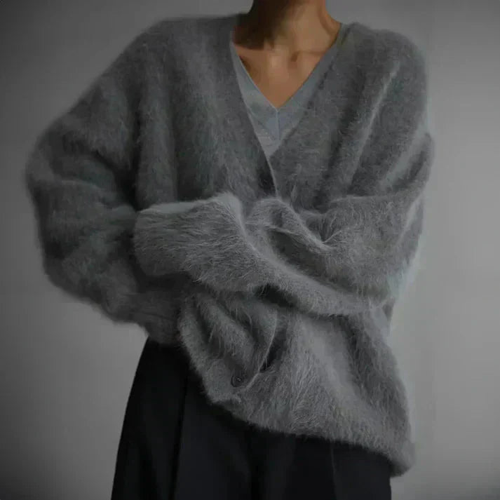 Vilora™  - Fuzzy Mohair Cardigan