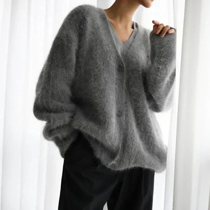 Vilora™  - Fuzzy Mohair Cardigan