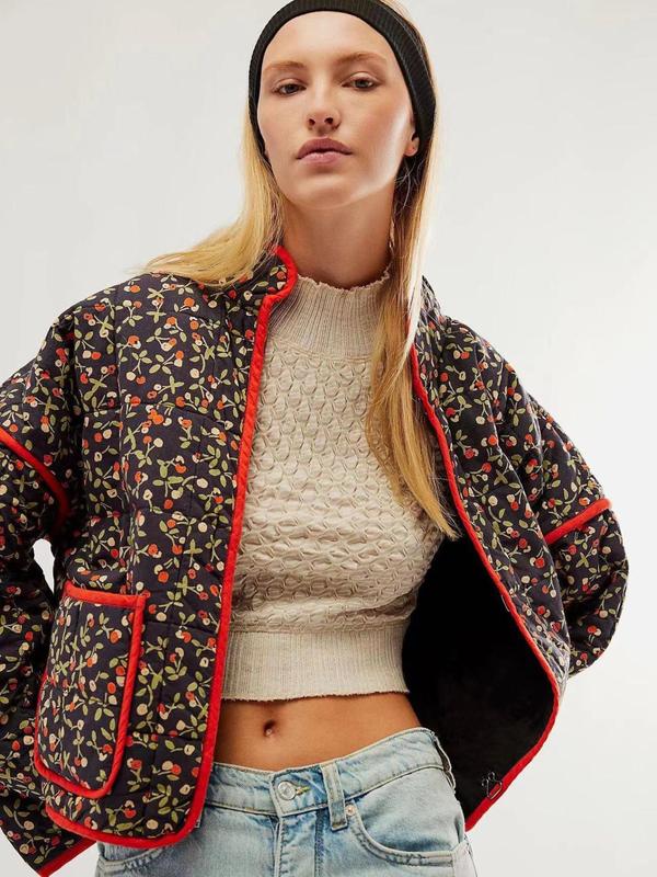 Vilora™  - Chic Print Style Long Sleeve Jacket