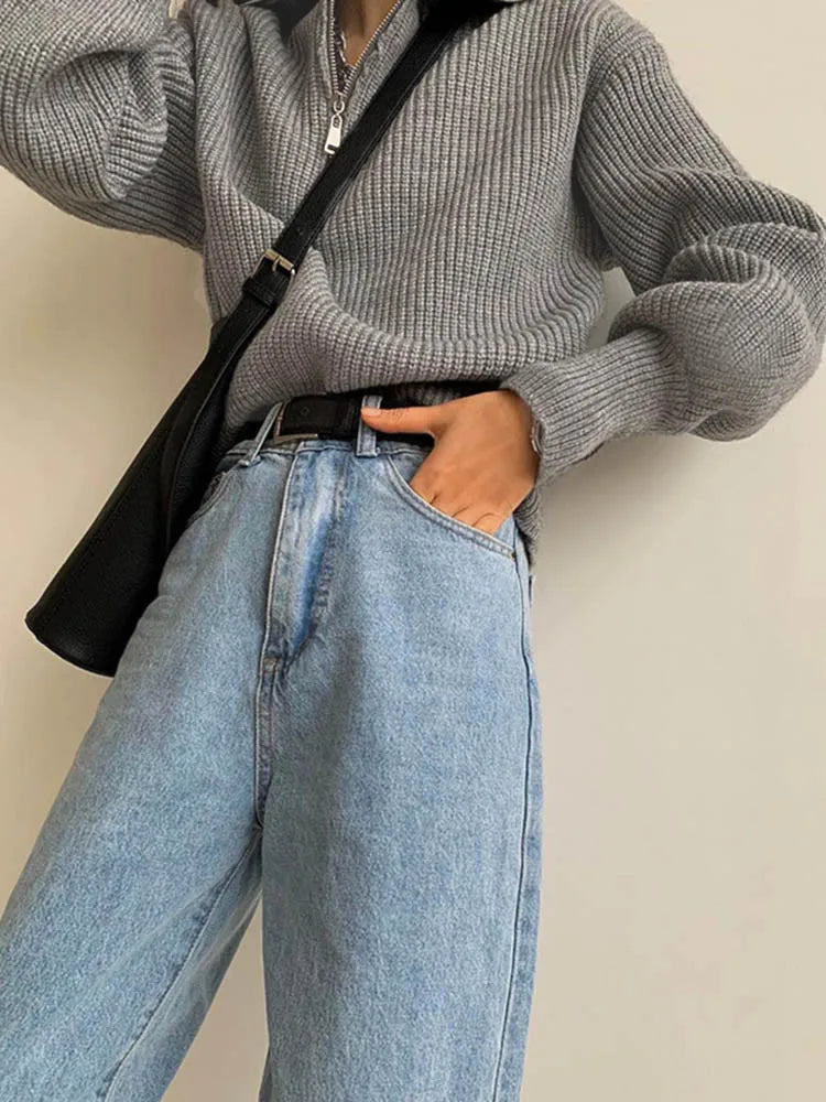 Vilora™  - Comfy Half-Zip Sweater