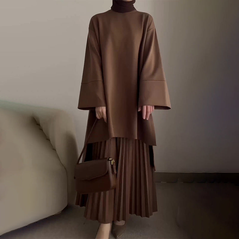Vilora™  - Chic Pleated Two-Piece Set