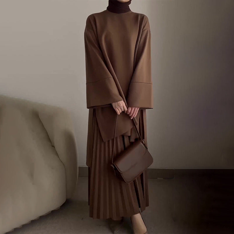 Vilora™  - Chic Pleated Two-Piece Set