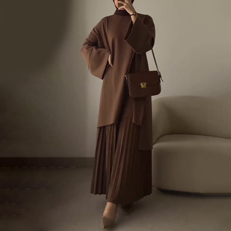 Vilora™  - Chic Pleated Two-Piece Set
